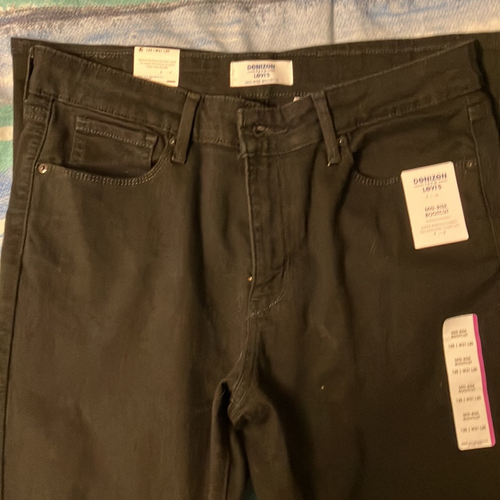 Denizen mid-rise bootcut Black jeans, 12S